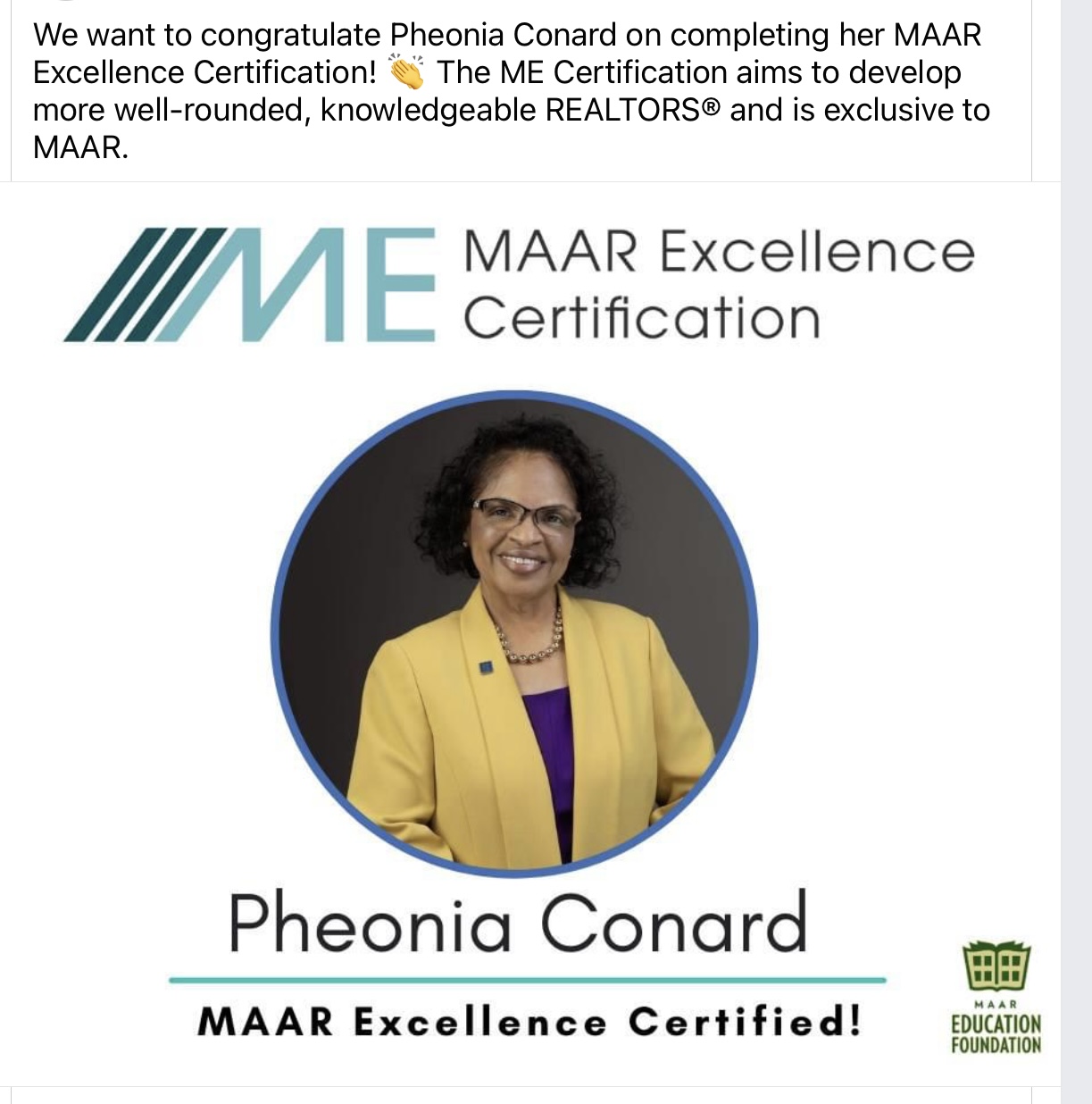 MAAR Excellence Certified 